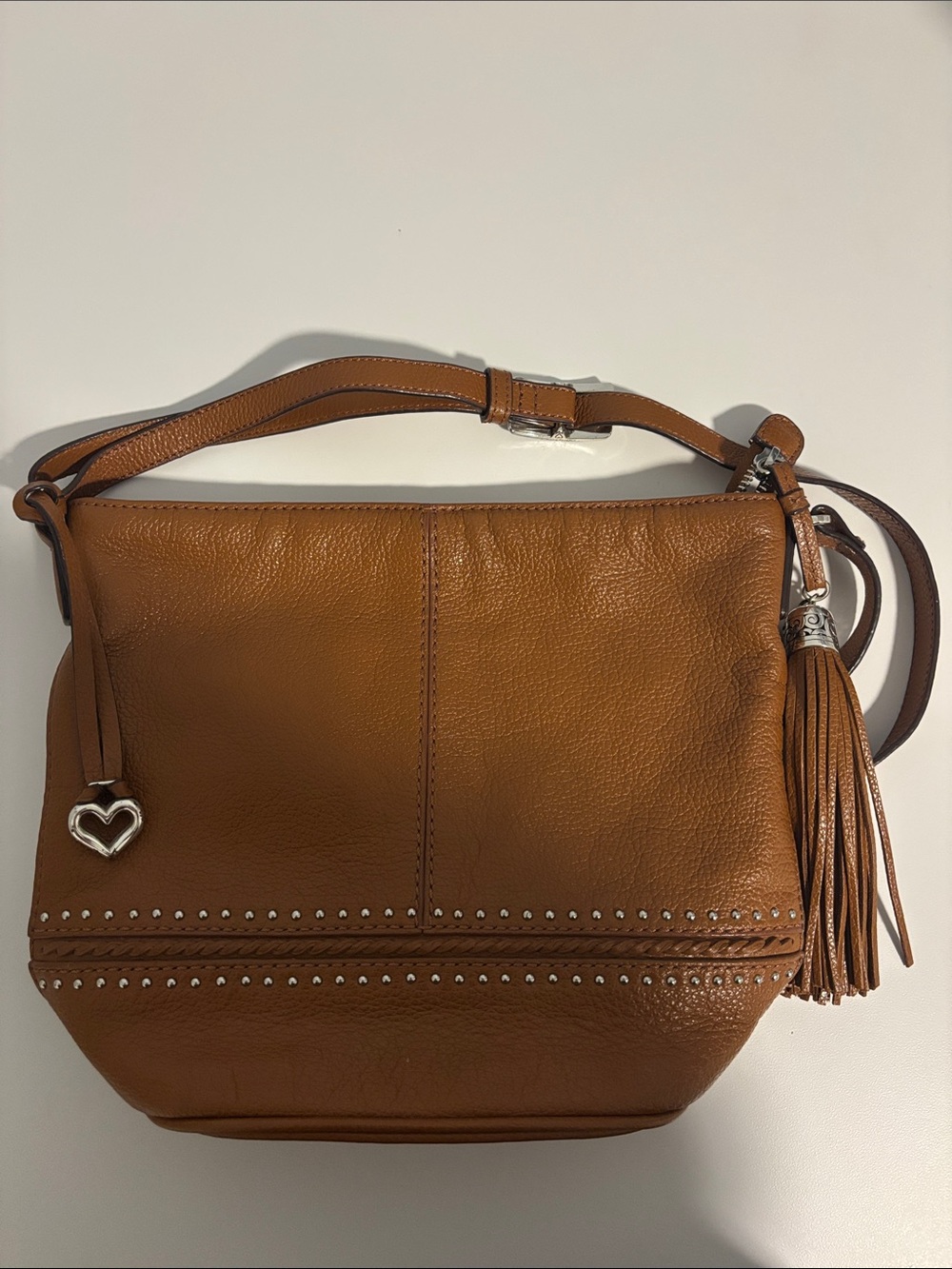 Brighton Women’s Pebbled Leather Crossbody Luggage Brown